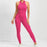 Sleeveless Zippered Yoga Jumpsuit - Tummy Control & Butt Lifting Fitness Sportswear